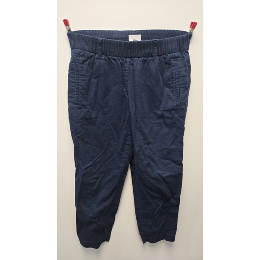 Ann Taylor Loft Womens Trouser Pants Size‎ M NavyCotton Stretch Relaxed